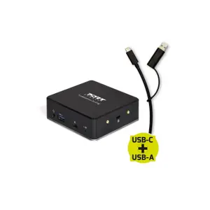Station d'accueil double écrans 2X 2K USB-C 85W pour 7 périphériques Port Designs