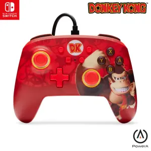 Manette de jeu filaire améliorée avec palette PowerA Mario - Donkey Kong Flex