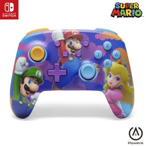 Manette de jeu sans fil améliorée pour switch PowerA Mario Splash Heroes
