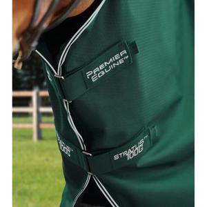 Outdoor paardendeken met halsbedekking Premier Equine Stratus 600D Series 100g image-1