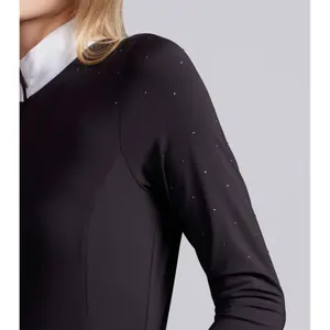 Women's long sleeve competition polo shirt Premier Equine Cristalli image-3