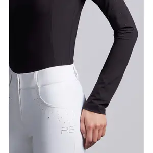 Women's long sleeve competition polo shirt Premier Equine Cristalli image-4