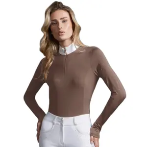 Women's long sleeve competition polo shirt Premier Equine Cristalli image-0