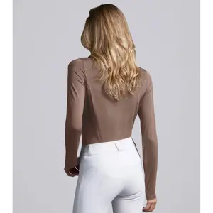 Women's long sleeve competition polo shirt Premier Equine Cristalli image-2