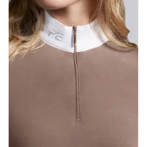 Women's long sleeve competition polo shirt Premier Equine Cristalli image-5