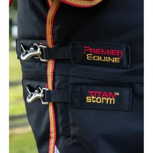 Outdoor paardendeken met halsbedekking Premier Equine Titan Storm 450 g image-2