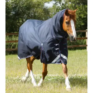Outdoor horse blanket with neck cover Premier Equine Titan Storm 200 g