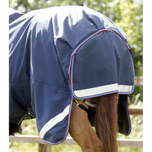 Outdoor horse blanket with neck cover Premier Equine Titan Storm 200 g image-5