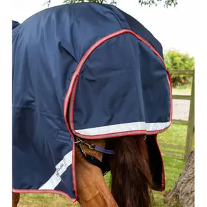 Outdoor horse blanket with neck cover Premier Equine Titan 100 g image-5