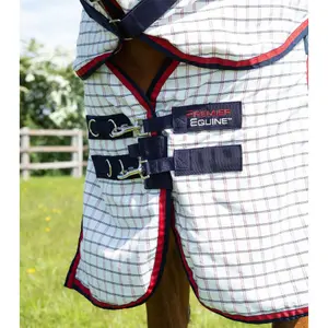 Stable blanket for horse in cotton with neck cover Premier Equine image-3
