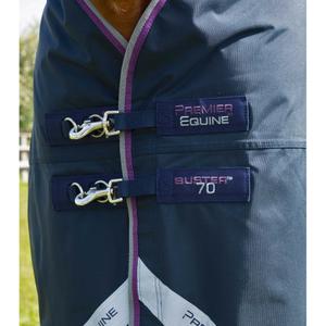 Manta impermeable para caballos con cubrecuello Premier Equine Buster 70 g image-3