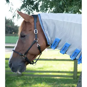 Mesh flyswatter with neck cover Premier Equine Combo image-1