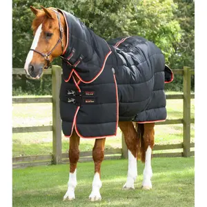 Horse stable blanket with neck cover Premier Equine Stable Buster 200g