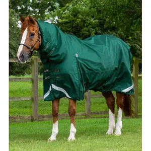 Waterdichte paardendeken met halsbedekking Premier Equine Buster Storm Classic 220 g
