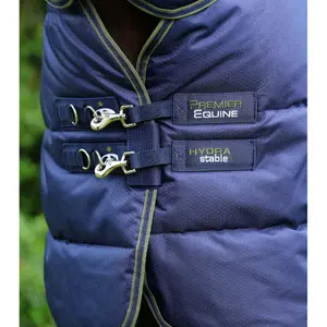 Cobertor de estábulo para cavalos com cobertura para o pescoço Premier Equine Hydra 350g image-1