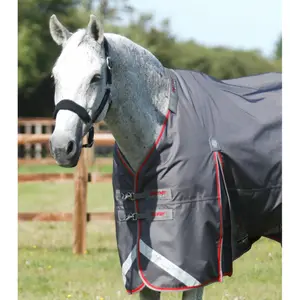 Manta impermeable para caballos con cubrecuello Premier Equine Buster 50 g image-1