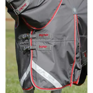 Manta impermeable para caballos con cubrecuello Premier Equine Buster 50 g image-2