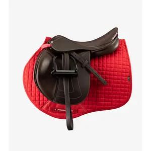 Saddle pad for horses in plain cotton Premier Equine Close Contact GP image-1