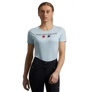 Damska bawełniana koszulka do jazdy konnej Premier Equine Chiaro image-0