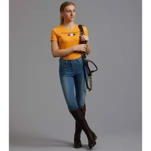 Damska bawełniana koszulka do jazdy konnej Premier Equine Chiaro image-1