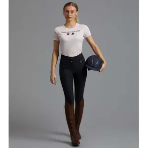 Damska bawełniana koszulka do jazdy konnej Premier Equine Chiaro image-1