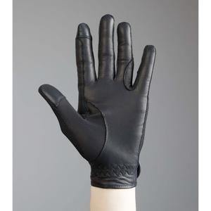 Guanti da equitazione in pelle e rete Premier Equine Bordoni image-3