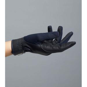 Guanti da equitazione in pelle e rete Premier Equine Bordoni image-3