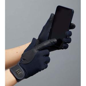 Guanti da equitazione in pelle e rete Premier Equine Bordoni image-4