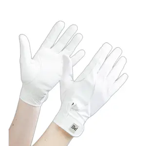 Gants de concours équitation en cuir et maille Premier Equine Bordoni image-0