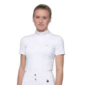 Camisa pólo de competição feminina Premier Equine Maria Diamante image-0
