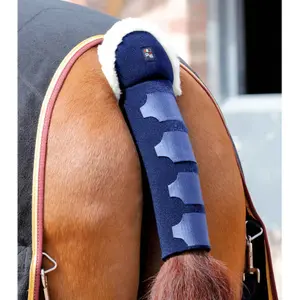Non-slip horse tail guard with fur Premier Equine Techno
