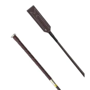 Cravache de sauts d'obstacle cuir Premier Equine Volterra image-1