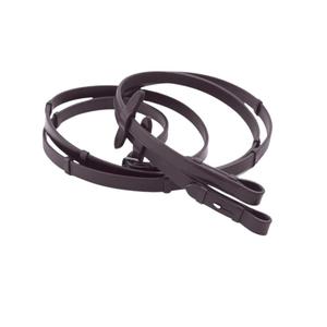 Leather horse reins with grip Premier Equine Matteo image-1