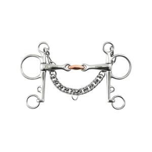 8090-45-8090-6-pelham-pour-cheval-double-brisure-avec-pastille-de-cuivre-premier-equine-argente