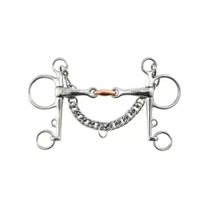Pelham for horse double break with copper pellet Premier Equine