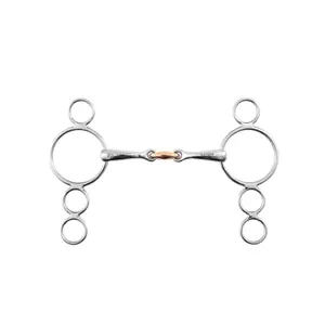 4 rings bit pessoa double break for horse Premier Equine image-0