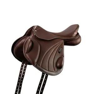 Silla de montar de un cuarto de cuero para cross country Premier Equine Deauville image-0