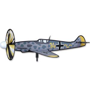 pk26313-girouette-premier-kites-airplane-spinner-me109-gris-jaune-blanc-63-5x63-5-cm