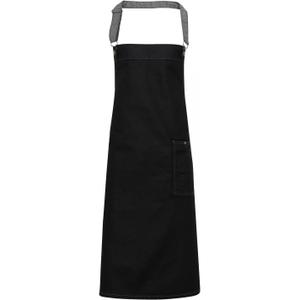 Waxed effect apron with bib Premier District