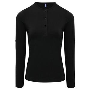 pr318-black-t-shirt-til-kvinder-premier-long-john-black