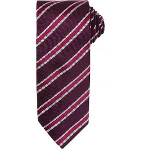 Cravate rayée Premier Waffle image-0