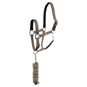 Conjunto de cabeçada e guia com mosquetão para cavalo Premiere image-0