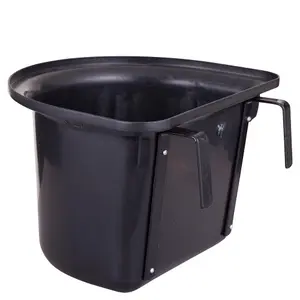 Comedouro para cavalos em plástico, meio redondo, com ganchos Premiere image-1