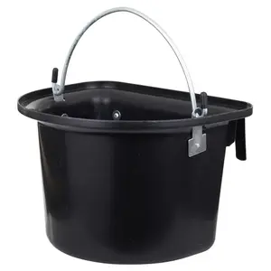 Cubo estable de plástico de media caña con ganchos y asa Premiere image-0