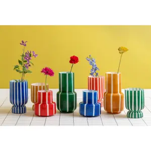 Vase Present Time Rayado Retro image-2