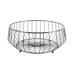 Iron fruit basket Present Time Linea Kink Large image-0