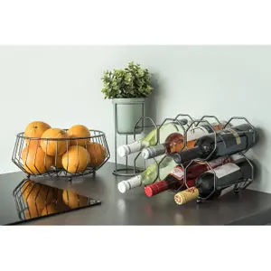 Iron fruit basket Present Time Linea Kink Large image-2