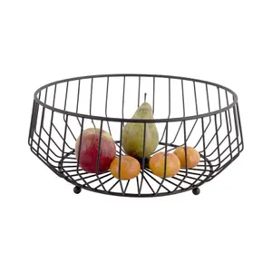 Iron fruit basket Present Time Linea Kink Large image-1