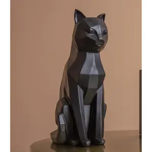 Polyresin figurine Present Time Origami Cat Sitting image-1