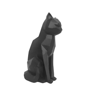 Polyresin figurine Present Time Origami Cat Sitting image-0